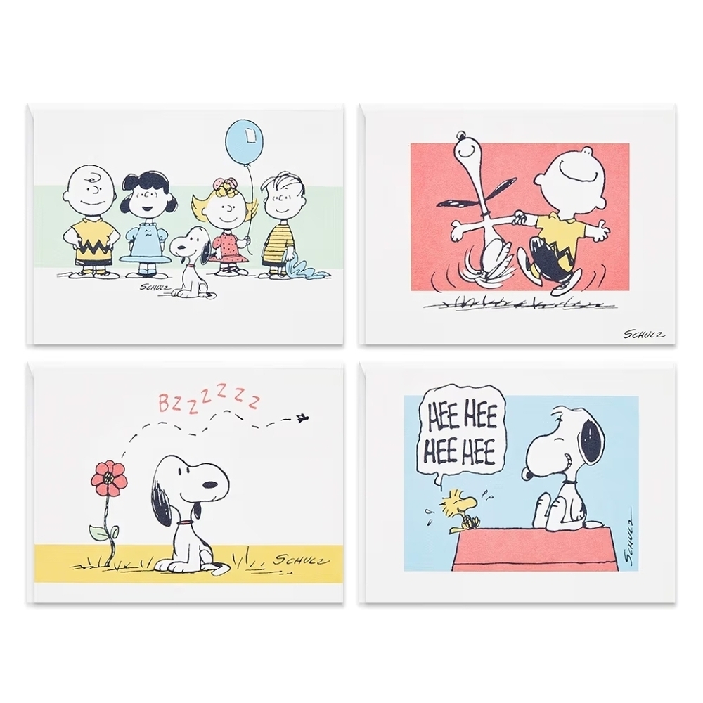 Peanuts Snoopy Comic Notecard Set Of 10 Cards W Envelopes 70TH Anniversary NWOT